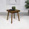 Westerly Square Wood Side End Table Walnut Brown
