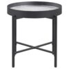 Ozella 2-piece Round Coffee and End Table Set Sandy Black