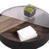 Ozella 3-piece Round Coffee and End Table Set Sandy Black