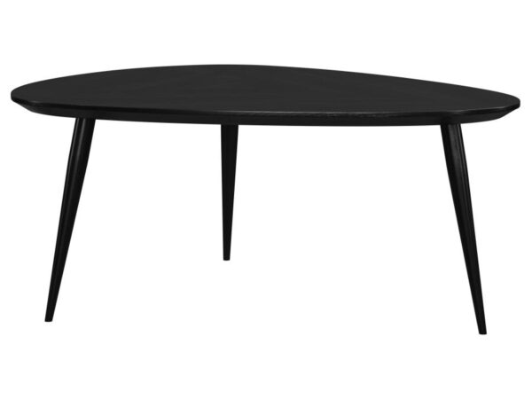 Odessa Triangular Solid Wood Coffee Table Black