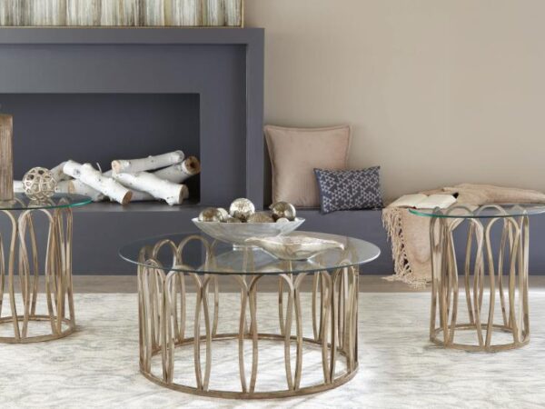 Monett 3-piece Coffee and End Table Set Chocolate Chrome