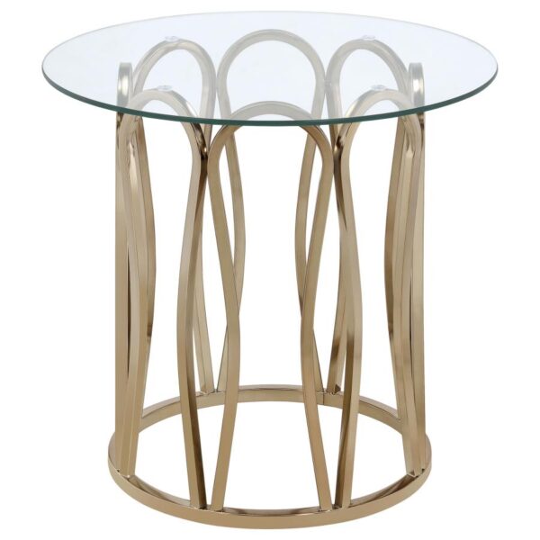 Monett 3-piece Coffee and End Table Set Chocolate Chrome