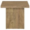 Devar Square Engineered Wood End Table Mango Brown