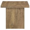 Devar Square Engineered Wood End Table Mango Brown