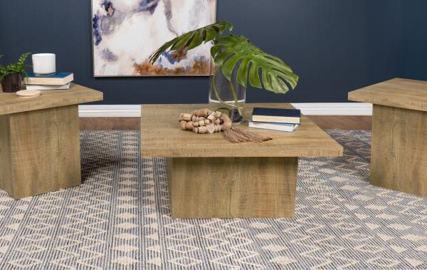 Devar 3-piece Square Coffee and End Table Set Mango