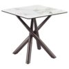 Carvell Square Sintered Stone End Side Table Mirage White