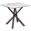 Carvell Square Sintered Stone End Side Table Mirage White