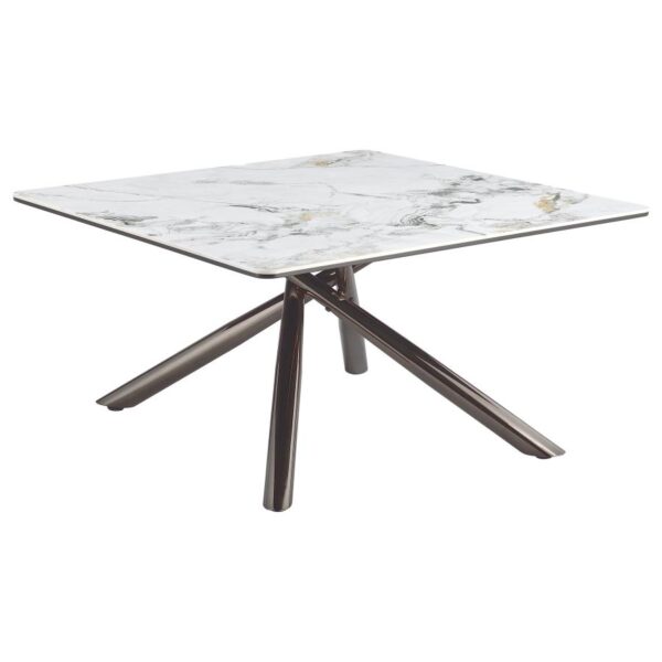 Carvell Square Sintered Stone Top Coffee Table Mirage White
