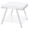 Marcia Rectangular Side End Table White High Gloss