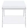 Marcia Rectangular Side End Table White High Gloss