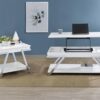 Marcia Rectangular Side End Table White High Gloss
