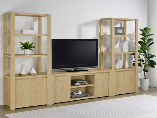 Laurelton 3-piece Entertainment Center TV Stand Light Oak