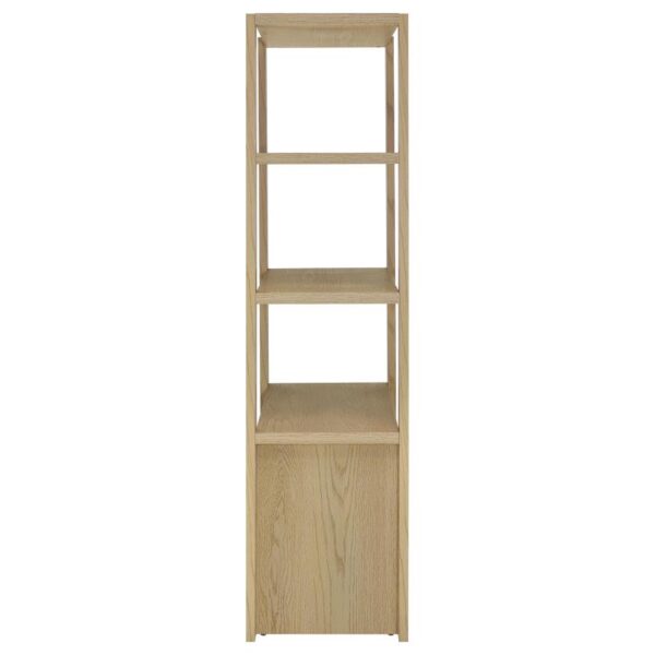 Laurelton 3-shelf Media Tower Tall Pier Cabinet Light Oak