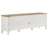 Hollis 2-door Wood 67-inch TV Stand with Drawer Brown and White