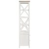 Hollis 4-shelf Wood Media Tower with Drawers Brown and White