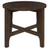 Cota 2-piece Solid Wood Coffee and End Table Set Dark Brown