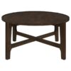 Cota 2-piece Solid Wood Coffee and End Table Set Dark Brown