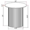 Rowena Round Sintered Stone End Table White Faux Marble