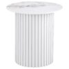 Rowena 2-piece Coffee and End Table Set White Faux Marble