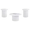 Rowena 3-piece Coffee and End Table Set White Faux Marble