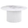 Rowena 3-piece Coffee and End Table Set White Faux Marble