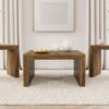 Odilia 3-piece Solid Wood Coffee and End Table Set Auburn