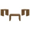 Odilia 3-piece Solid Wood Coffee and End Table Set Auburn