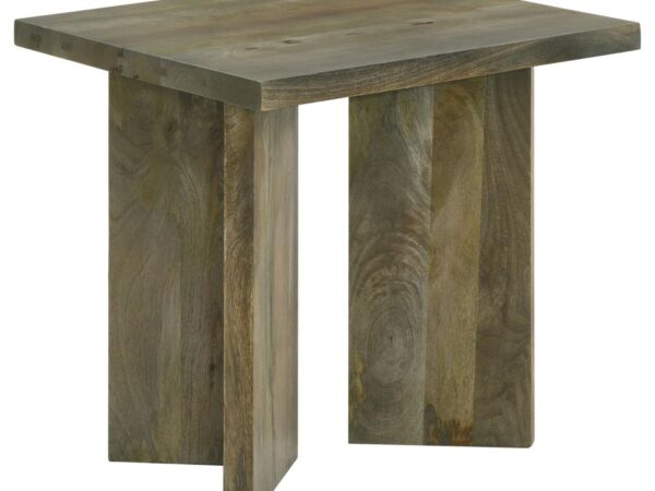 Andando Square Solid Wood End Table Mango Brown
