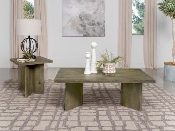 Andando 2-piece Coffee and End Table Set Mango Brown