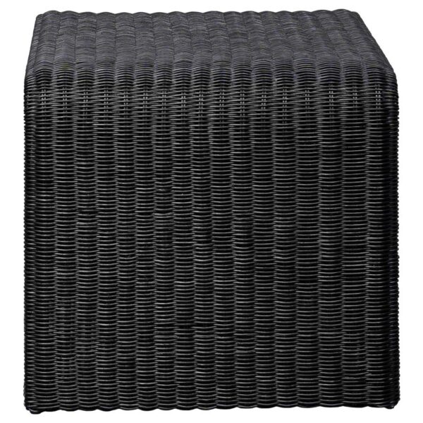 Cahya 2-piece Rattan Coffee and End Table Set Black