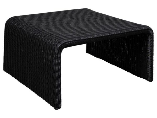 Cahya Woven Rattan Square Coffee Table Black