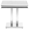 Kerwin Square Stone Top End Table White and Chrome