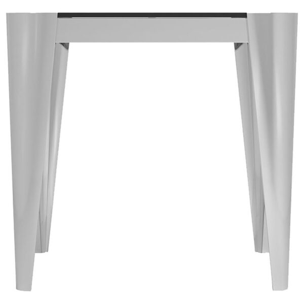 Square Smoked Glass Top Stainless Steel End Table Chrome