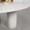 Astoria Round Genuine Marble Coffee Table White