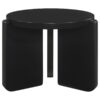 Cordova Round Solid Wood End Table Black