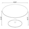 Ganso 2-piece Round Glass Top Coffee and End Table Set Black