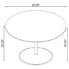 Ganso Round Metal Coffee Table With Tempered Glass Top Black