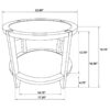 Camillo 3-piece Round Coffee and End Table Set Maple