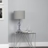 Chalet Square Smoked Glass Top End Table Chrome