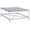 Lindley 2-piece Square Coffee and End Table Set Chrome
