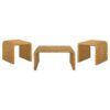 Cahya 3-piece Rattan Coffee and End Table Set Natural