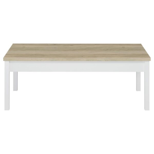 Stacie 3-piece Coffee Table Set Distressed Pine and White