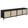 Amherst 4-door 78-inch Metal TV Stand Media Console Black