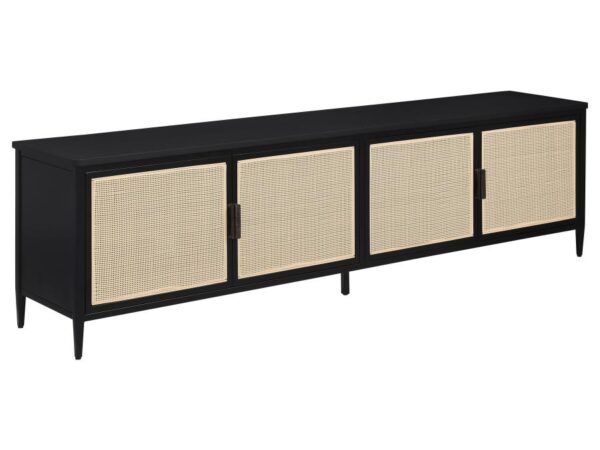 Amherst 4-door 78-inch Metal TV Stand Media Console Black