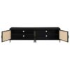 Amherst 4-door 78-inch Metal TV Stand Media Console Black