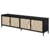 Amherst 4-door 78-inch Metal TV Stand Media Console Black