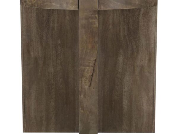 Kinkaid Round Solid Mango Wood End Table Brown