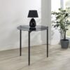 Rosalie Round Smoked Glass Top End Table Grey