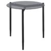Rosalie Round Smoked Glass Top End Table Grey