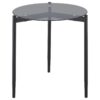 Rosalie Round Smoked Glass Top End Table Grey